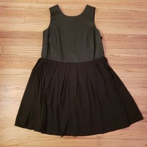 Forever 21+ Faux Leather Chiffon Dress
